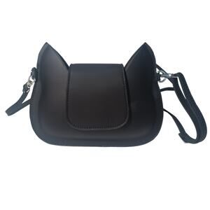 Cat Lady Box Black Cat Ear Purse Crossbody Shoulder Bag